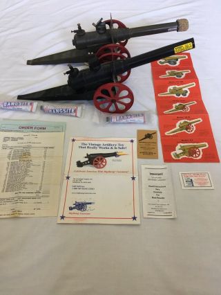Two Vintage Big Bang Cannons Model Fc15 Includes Bangsite And Paperwork