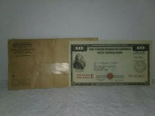 $10 War Savings Bond  Series E 1946 (s Of The Treasury) Fred M.  Vinson