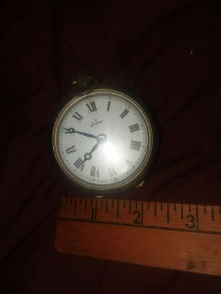 Vintage Endura Pocket Watch Alarm Clock Made In Japan
