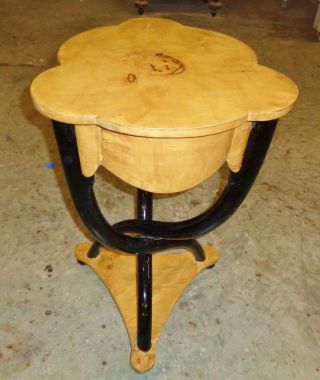 Immaculate Thonet Style Burl Satinwood Side Table
