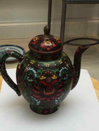 19th Century Chinese Cloisonne Teapot