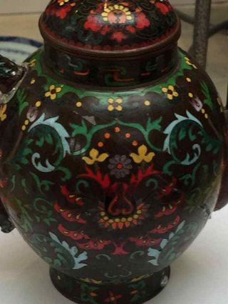 19th century Chinese cloisonne teapot 2