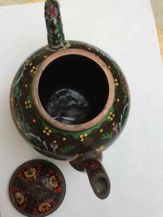 19th century Chinese cloisonne teapot 6