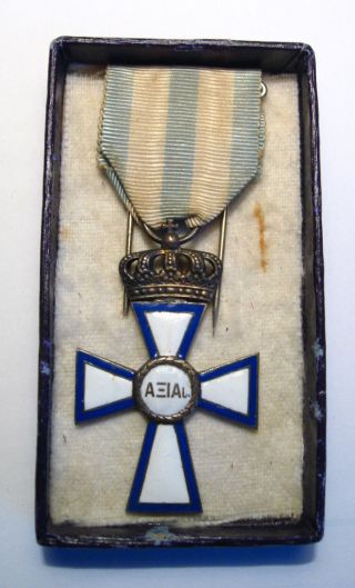 Greece Ww2 Medal Cross Military Valor 1st Class 1940 Wwii Decoration Greek /210