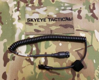 Skyeye Tactical Custom Nacre Quietpro Radio Cable For Kenwood 2 Pin Radio.