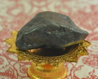 Natural Pure Mineral Rare Stone Leklai King Naga Khong River Thai Buddha Amulet