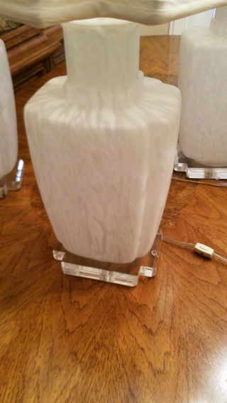 Bitossi Murano Glass Table Lamps With Lucite Base 4