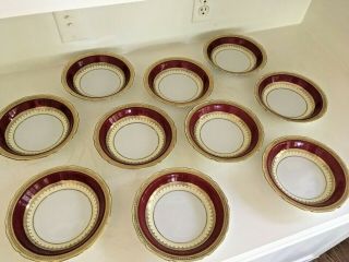 Vintage Handpainted Noritake China Pattern Marie Rim Soup Bowls (set Of 10)