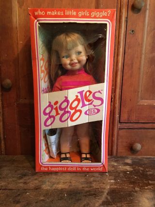 Rare Boxed Giggles Ideal Toy Corp 1967 Instructions