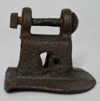 Industrial Metal Paperweight Figurine Architectural Antique 3 7/8 X 3 7/8