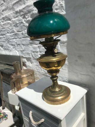 Antique Victorian Brass Hinks Duplex No 2 Oil Parrafin Lamp