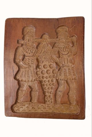 Antique C.  1880 Carved Speculaas Or Spice Cookie Mold (or Mould),  Dutch.