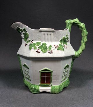 Early 19th Century Staffordshire Pearlware Pottery Cottage Jug