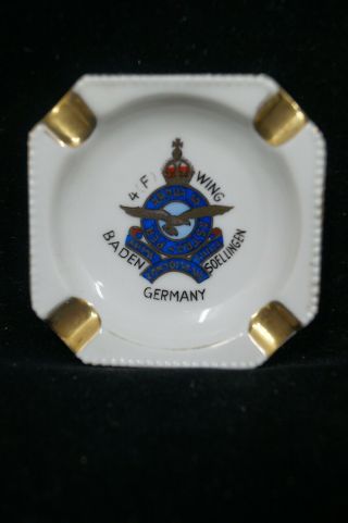Post Ww2 Canadian Rcaf 4th Fighter Wing Baden Germany Decorative Ashtray