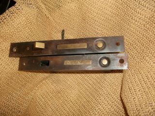 Pair Pocket Sliding Door Mortise Lock W/ Key - Jappaned Face Steel - Rh Co.
