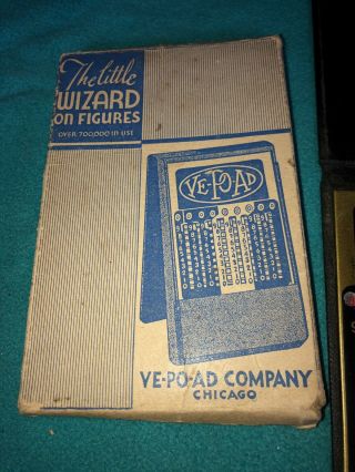 Vintage 1920’s - 1930’s Ve - Po - Ad pocket adding machine from Reliable Typewriter 3