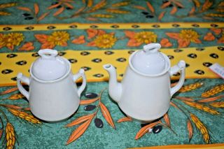 Antique Mellor Taylor & Co Stone China White Sugar Bowl,  Teapot Made In England