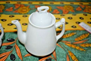 Antique Mellor Taylor & Co Stone China White Sugar Bowl,  Teapot Made in England 3