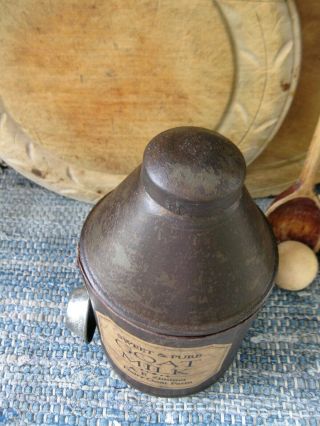 Early Antique Pantry Tin w Old Scoop Goat Milk Label 2