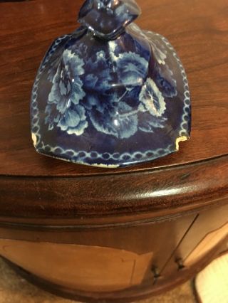 Antique Dark Blue And White Bowl W Cover 3
