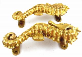 Dragon Shape Antique Vintage Style Handmade Solid Brass Door Pull Handle Knob G9 4