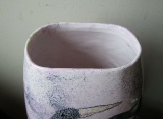 Vintage 1950 ' s Artist Signed Beers PINEWOLD Troy NY PENGUIN Porcelain ART Vase 8