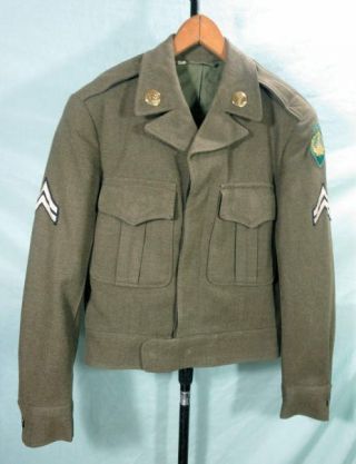 U.  S.  Army 1948 Medic Ike Jacket Size 34r With Patches 533