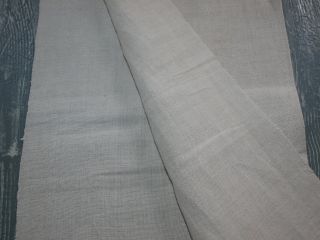 4 Yards Antique Linen Flax Handwoven Vintage Homespun Old Gray Fabric