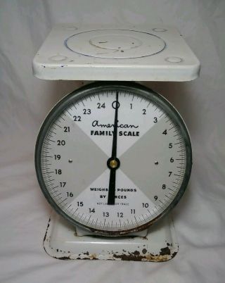 Vintage American Family Kitchen Scale Weighs Up To 25 Lbs