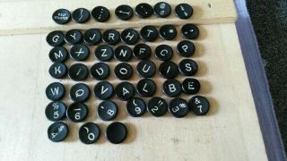 45 Black Typewriter Keys - These Are Rimless -