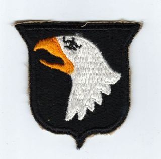 101st Airborne Division Circa Post Ww Ii,  White Back & No Tongue - Relist