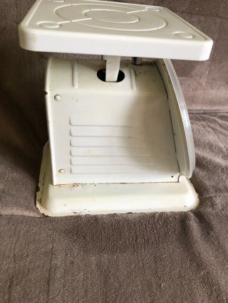 Vintage American Family Food Kitchen Scale 25 Pound lb Metal White 5