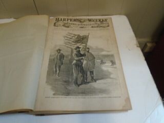1865 Harper ' s Weekly Bound Volume,  Civil War,  Abraham Lincoln Assassination 3