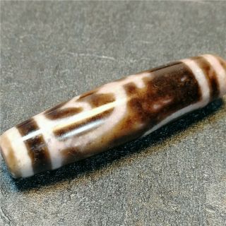 Tibet dzi bead old agate Aquarius gzi lncluded certificate amulet antique 5