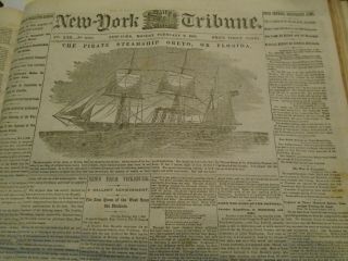 Bound Volume York Tribune 1863 Includes Emancipation Proclamation Civil War