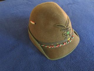 Very Rare Italian Ww2 Mountain Troops Officer`s Hat