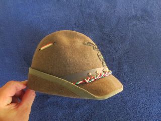 VERY RARE ITALIAN WW2 MOUNTAIN TROOPS OFFICER`S HAT 6