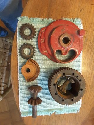 6 Vintage Rusty Gear Cast Machine Steel Steampunk Industrial Art Lamp Base