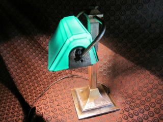 1930 ' s Art Deco Bankers Lamp 6