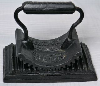 Antique Patent 1866 Geneva Hand Fluter / Fluting Or Pleat Iron Vintage Sad Iron