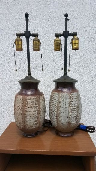 Mid Century Affiliated Craftmen Bob Kinzie David Cressey Style Lamps