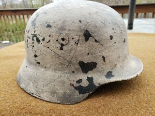 M35/m52 West German Helmet Police Forces And Bgs Border Guard Winter Camo