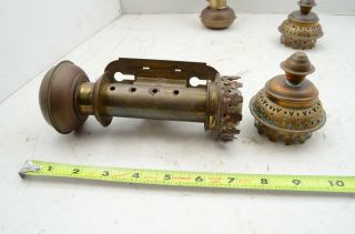 Vintage Brass Candle Sconce Pair Wall Mount Lamp Light Lantern RailRoad Train 6