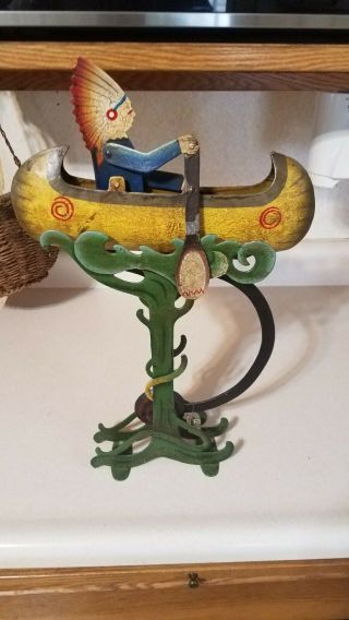 Indian In Canoe Balance Toy