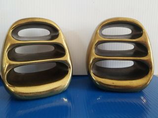 Ben Seibel Raymor Jenfred - Ware Pair Ladder Bookends Brass Mid Century Modern