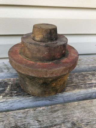 Antique Early Wood Sand Casting Foundry Mold Form Pattern Steampunk Industrial