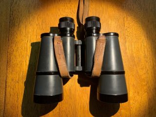 WW2 Era German Carl Zeiss Optics 10x50 Dientsglas rln,  w/ leather case 3
