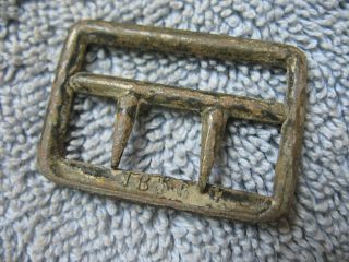 Dug Double - Dated Suspender Buckle From Cs Camp - Fall Hill,  Va.