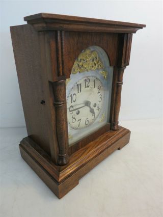 Vintage Dutch - Badische Uhrenfabrik Wooden Mantle Clock 5247