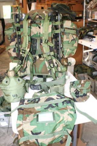 Molle Ii 20 Pc Woodland Camo Pack System For $389 Buy It Now $89